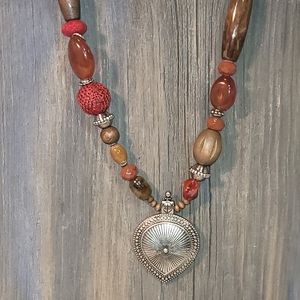 C1946 BoHo Chunky Bead Necklace